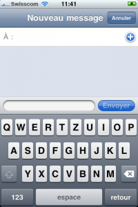 Screenshot swiss-french keyboard